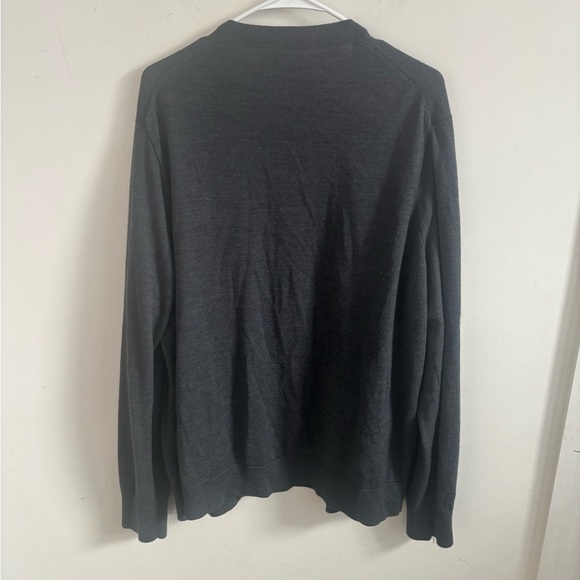 J.crew Mens cardigan sweater Grey merino wool-blend XL preppy old money office - Picture 2 of 5